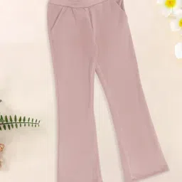 Pantaloons Junior Girls Orchid Pink Textured Pants-picture-32