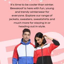 Bewakoof Black Relaxed Fit Colorblock Oversized Puffer Jacket image 4