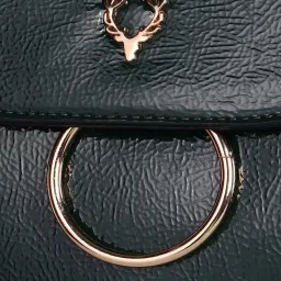 Allen Solly Green Textured Medium Handbag image 4