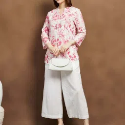 Melange By Lifestyle Pink Regular Fit Printed Kurti image 4