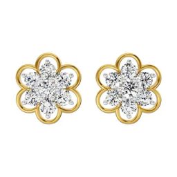 Sparkles Lab Grown Diamond 14k (585) Yellow Gold Earrings for Women-picture-34