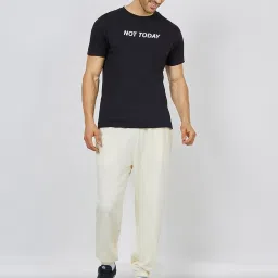 Styli Cream Relaxed Fit Joggers image 4