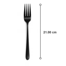 Culinex by thinKitchen Black Stainless Steel Premium & Elegant Design Forks - Set of 6 image 3