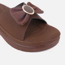 Mast & Harbour Women Open Toe Flats with Bows image 4