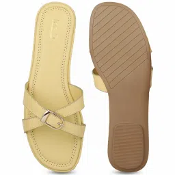 Inc.5 Women's Yellow Cross Strap Sandals image 4
