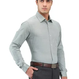 Raymond Green Slim Fit Self Pattern Shirt image 4