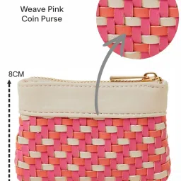 Accessorize London Pink Textured Coin Purse image 4