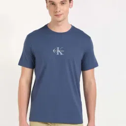 Calvin Klein Jeans Blue Cotton Regular Fit T-Shirt-picture-39