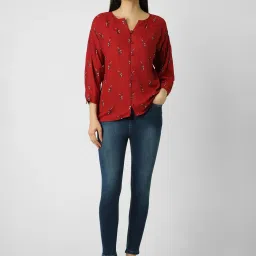 Van Heusen Red Printed Top image 4