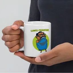 Mr UVD White & Blue Printed Ceramic Matte Mugs Set of Cups and Mugs image 3