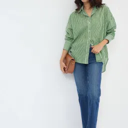 FEMMELLA Green Cotton Printed Shirt image 4