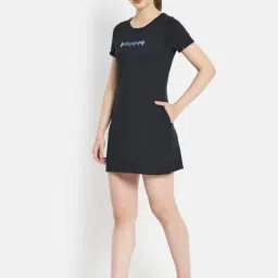 METTLE Black Graphic Print Night Dress image 3