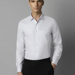 Louis Philippe Grey Cotton Slim Fit Printed Shirt-picture-32