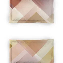 DDecor Red & White Geometric Cotton 145 TC King Bedsheet Set 1.82 m x 1.98m image 5