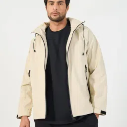 Styli Cream Polyester Hooded Jackets image 2
