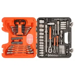 Bahco Deep Socket/Standard Socket/Spanner/Allen Key/Bit Set Metric with Ratchet 6 Point Hex, S910 (Set of 91 Pcs) image 2