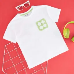 Pantaloons Junior Kids Bright White Cotton Graphic Top-picture-19