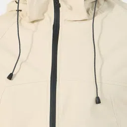 Styli Cream Polyester Hooded Jackets image 5