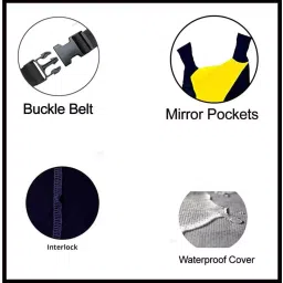 Auto Pearl Waterproof Two Wheeler Cover For Triumph Tiger 800 XR (Yellow & Blue) image 2