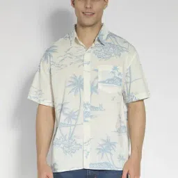 American Eagle Outfitters White Loose Fit Printed Shirt-picture-34