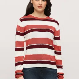 Pepe Jeans Pink & White Striped Sweater-picture-12