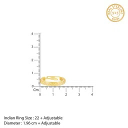 GIVA 925 Silver Golden Elegant Pattern Ring Band for Him image 5