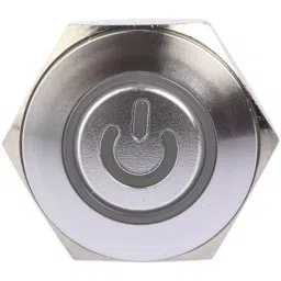 RS PRO Illuminated Push Button Switch Latching 16 mm Cutout SPST Blue LED 36 V DC, 1759292 image 3