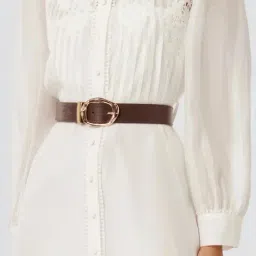 Forever New Janice Petite Embroidery Belted Dress image 4