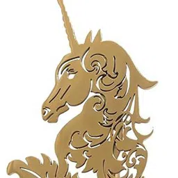 ADORN Unisex Stainless Steel Unicorn Brooch image 2