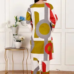 NAVYAAZRI Women Printed Regular Pure Cotton Kurta with Palazzos image 2