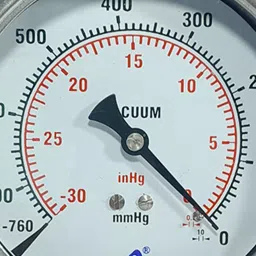 Arbuda 152.4 mm (6 Inch) Stainless Steel Analog Pressure Gauge Bottom Connection Without Glycerin (Range 0 - 1 Kg/cm) image 3