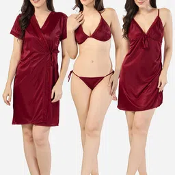 Romaisa Women V-Neck Nightdress-image-90
