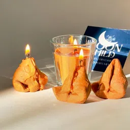 Dainty Little Shop Brown & Orange 4 pieces Core Candle image 3