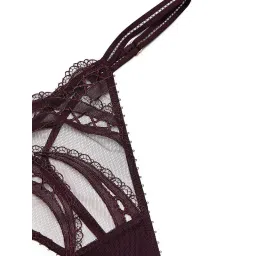 victoria's secret intimates Victoria's Secret Very Sexy Laces Out Adjustable V-String Panty Brown image 3