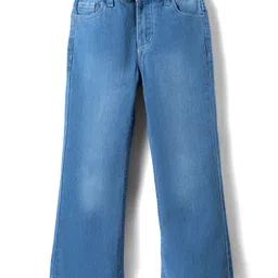 Pine Kids Denim Woven Full Length Washed Jeans - Light Blue-picture-32