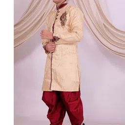 Desibutik Embroidered Mandarin Collar Sherwani image 2