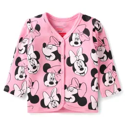 Babyhug Disney Interlock Knit Full Sleeves Jhablas with Minnie Mouse Graphics Pack of 3 - Orange Pink & Lilac image 2