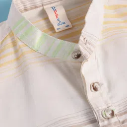 Dapper Dudes Full Sleeves Striped Shirt - Pastel Green image 4