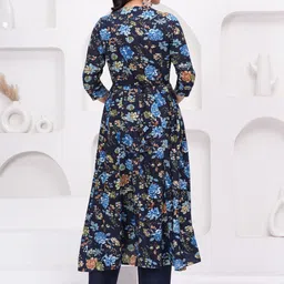 TOULIN Women Floral Embroidered Regular Kurta with Palazzos & With Dupatta image 4