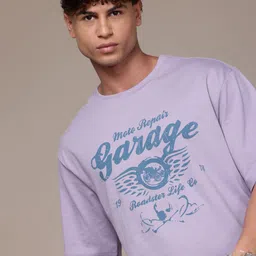 The Roadster Lifestyle Co. Men Printed Pure Cotton Relaxed Fit T-shirt-picture-30