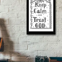 TIED RIBBONS Black & White Solid Inspirational Typographic Wall Art image 1