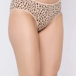 Clovia Peach Cotton Printed Hipster Panty image 4