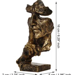 eCraftIndia Assorted Gold Rakhi with Man Showpiece image 4