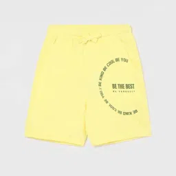 Fame Forever by Lifestyle Kids Yellow Cotton Printed Shorts-picture-23