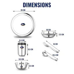 Airan Silver Stainless Steel 36 Pcs Dinner Set image 4