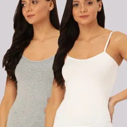 Lady Lyka Multicolor Cotton Camisole (Pack Of 2)-picture-31