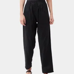 Inweave Black Regular Fit Elasticated Pants-picture-36