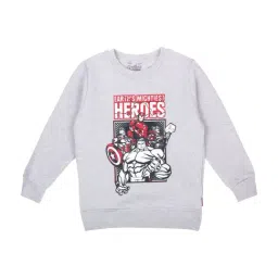 Proteens Kids Grey Cotton Printed Sweatshirt-picture-28