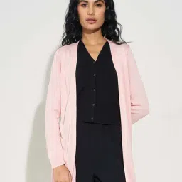 Honey By Pantaloons Pink Slim Fit Shrug-image-74