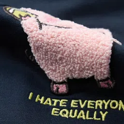 The Souled Store Navy Blue Embroidered T-Shirt image 4